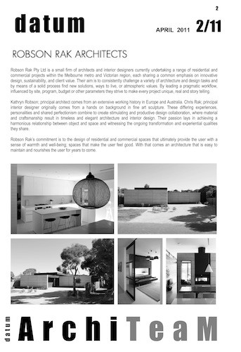 Robson Rak Architects – Datum April 2012